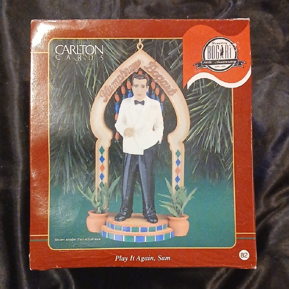 Carlton Cards Humphrey Bogart Figurine with Blue and White Accents